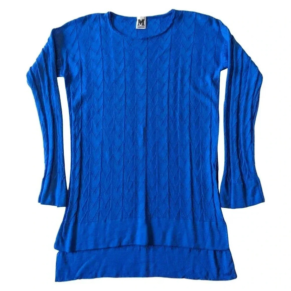 MISSONI Cobalt Blue Chevron Tunic Top P2P 21" - Picture 1 of 6